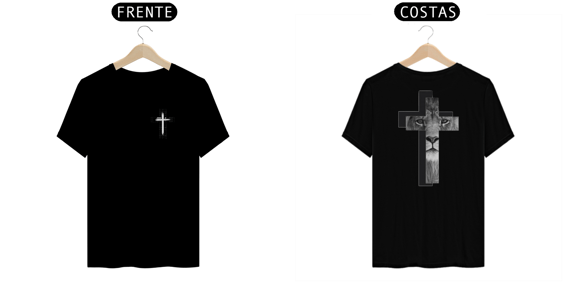 T-Shirt Cruz / Leão de Judá - Preta