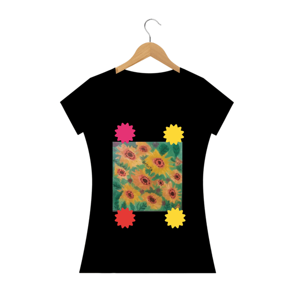 blusa feminina girassóis