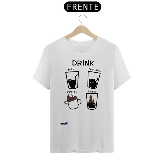Camisa T-SHIRT QUALITY- COFFE CAT