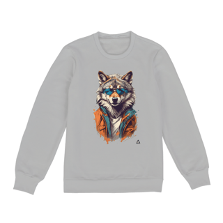 Nome do produto Lobo De Óculos Escuro - Moletom