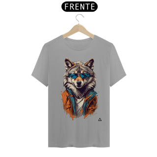 Nome do produto Lobo De Óculos Escuro - Camiseta