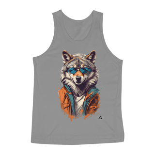 Nome do produto Lobo De Óculos Escuro - Camiseta Regata