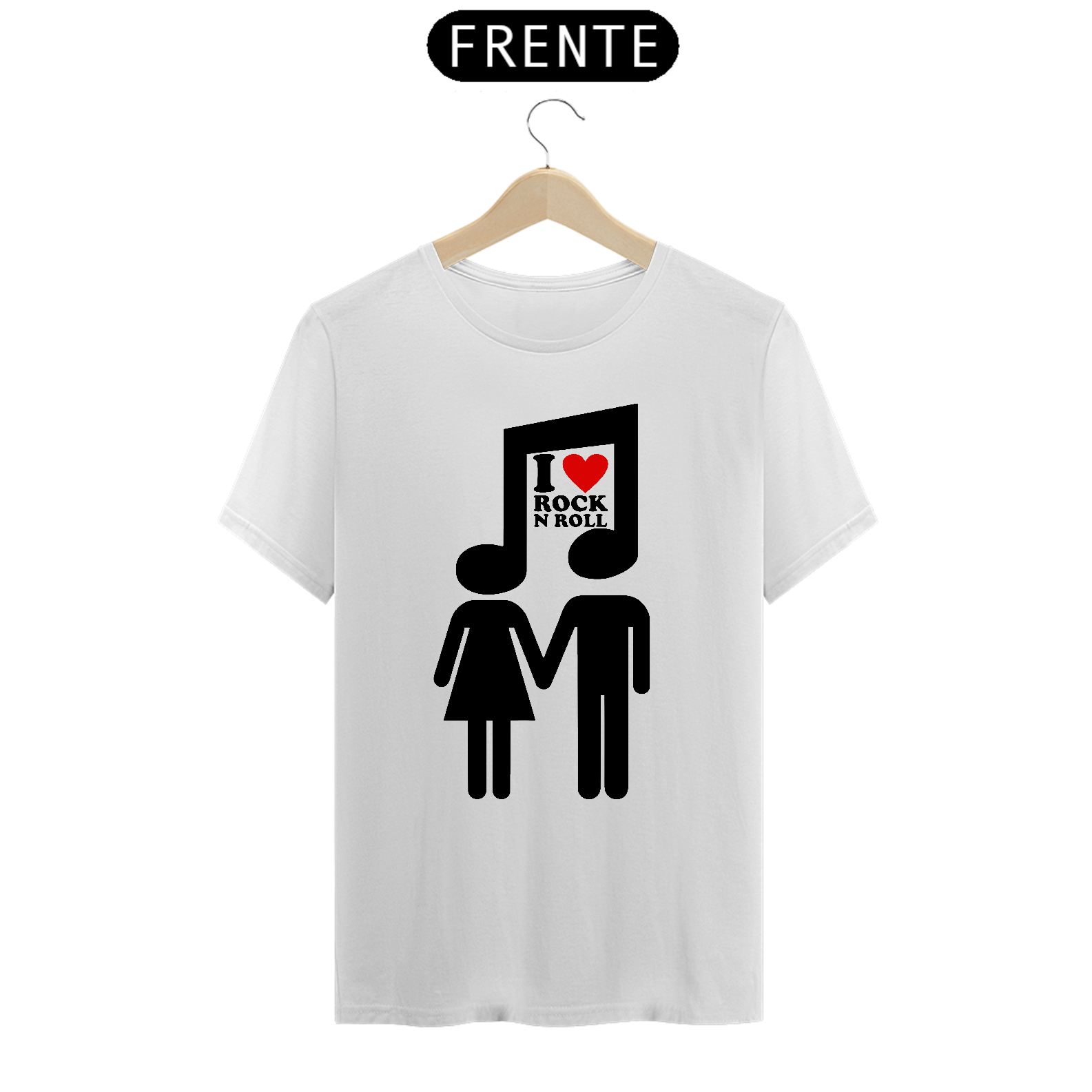 T-Shirt Unissex Casal do Rock