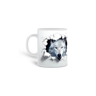 Caneca Lobo 2 lados