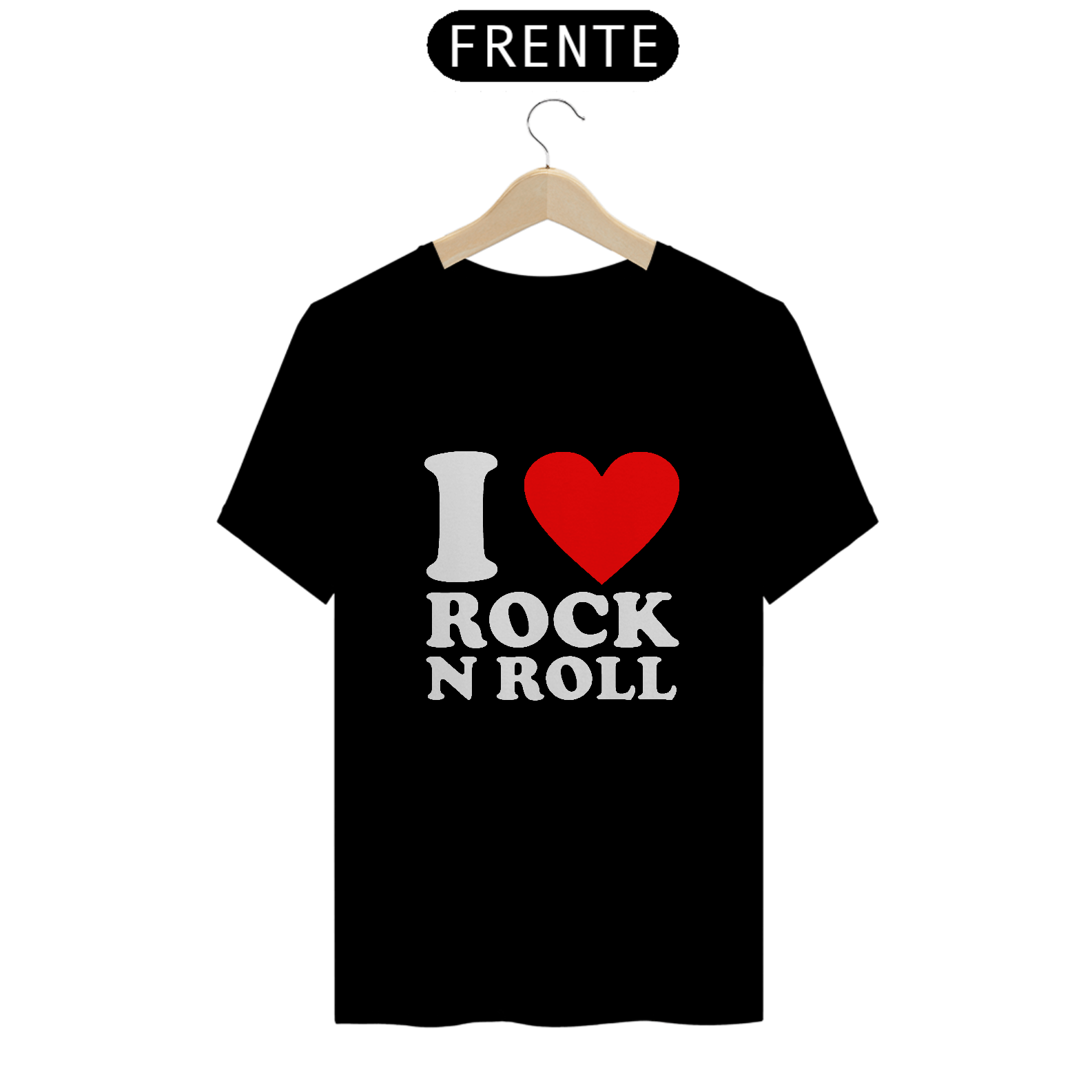 T-Shirt Unissex I LOVE ROCK'N ROLL