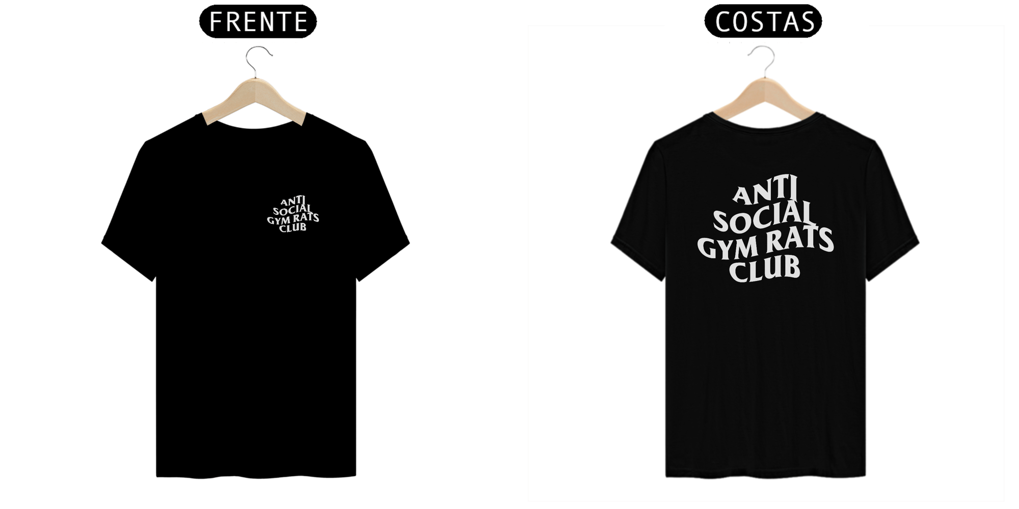 T-shirt Classic Anti Social Gym Rat Club