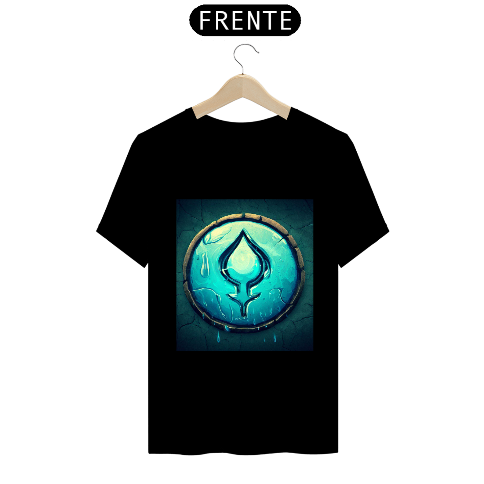 Camiseta Unissex Runescape Runa da Água Coleção Algodão 100