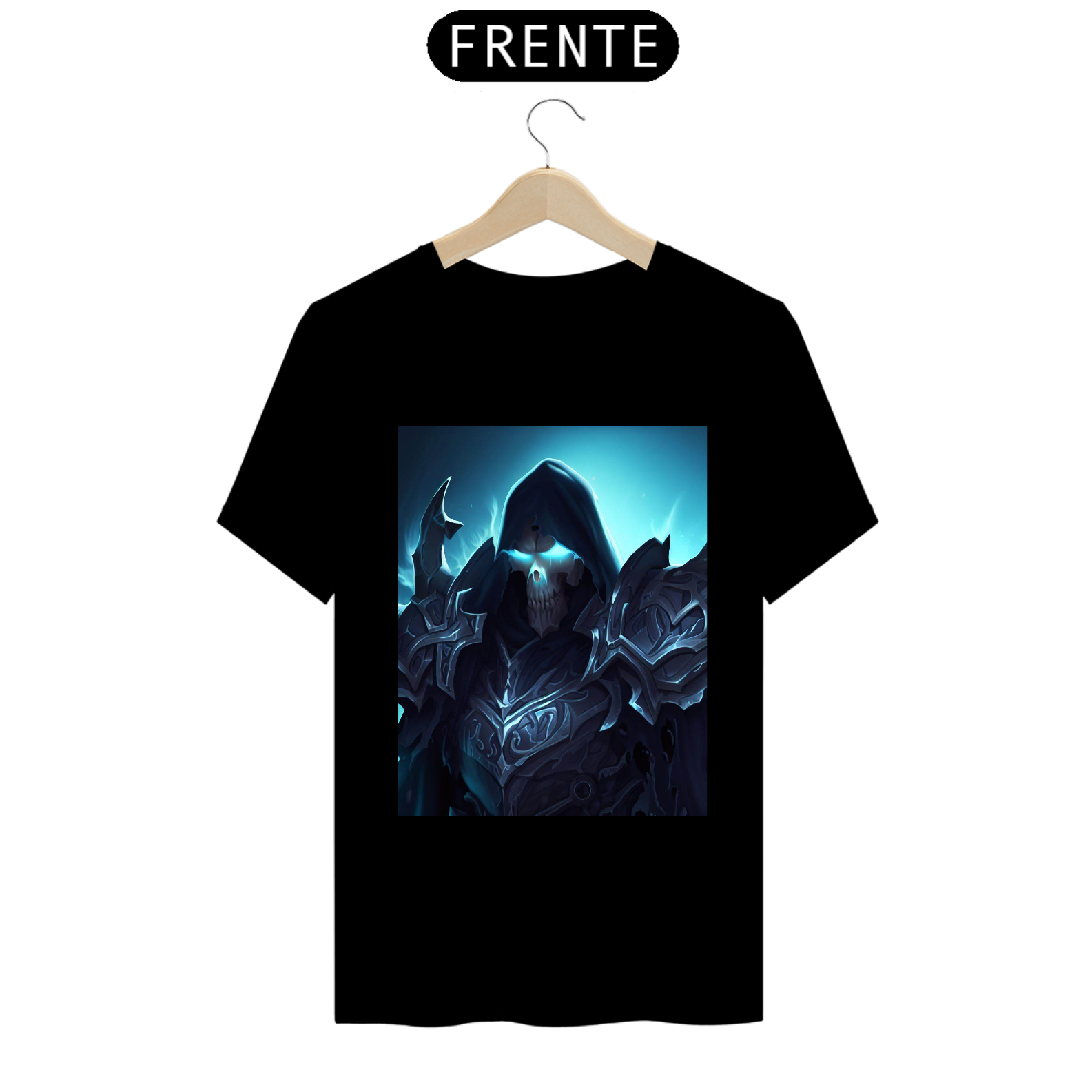 Camiseta Unissex Cavalheiro da Morte Death Knight World of Warcraft Algodão 100