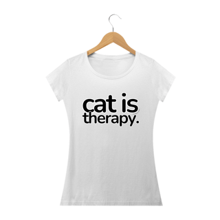 Camiseta Gato - cat is therapy