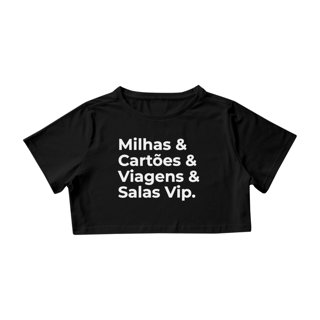 Milhas Cartões Viagens e SLVip Feminina Cropped