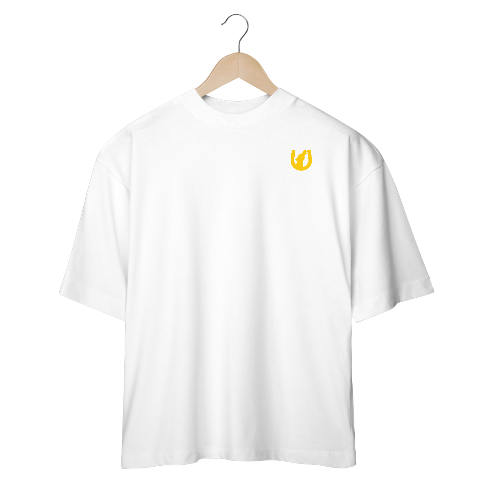 Camiseta Oversized Minimalista Sbr Amarelo Frente 