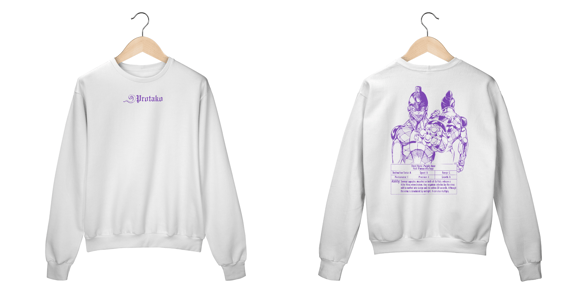 Moletom Fechado Unisex Purple Raze Frente Costas