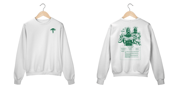 Moletom Fechado Unisex Green Days Frente Costas