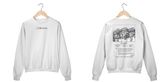 Moletom Fechado Unisex Risoto Frente Costas