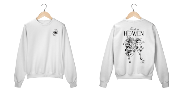 Moletom Fechado Unisex Made In Heaven Frente Costas