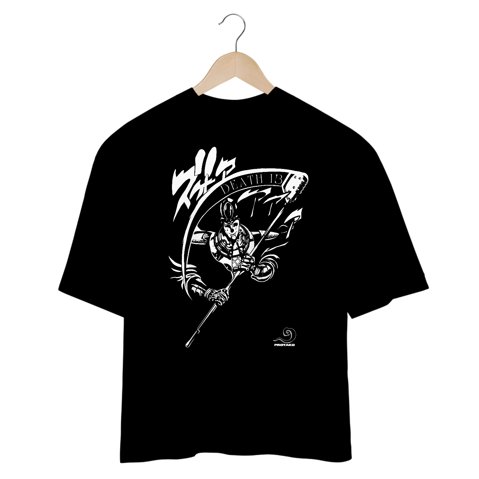 Camiseta Oversized Death 13 Frente