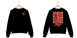 Moletom Fechado Unisex Sbr Frente Costas