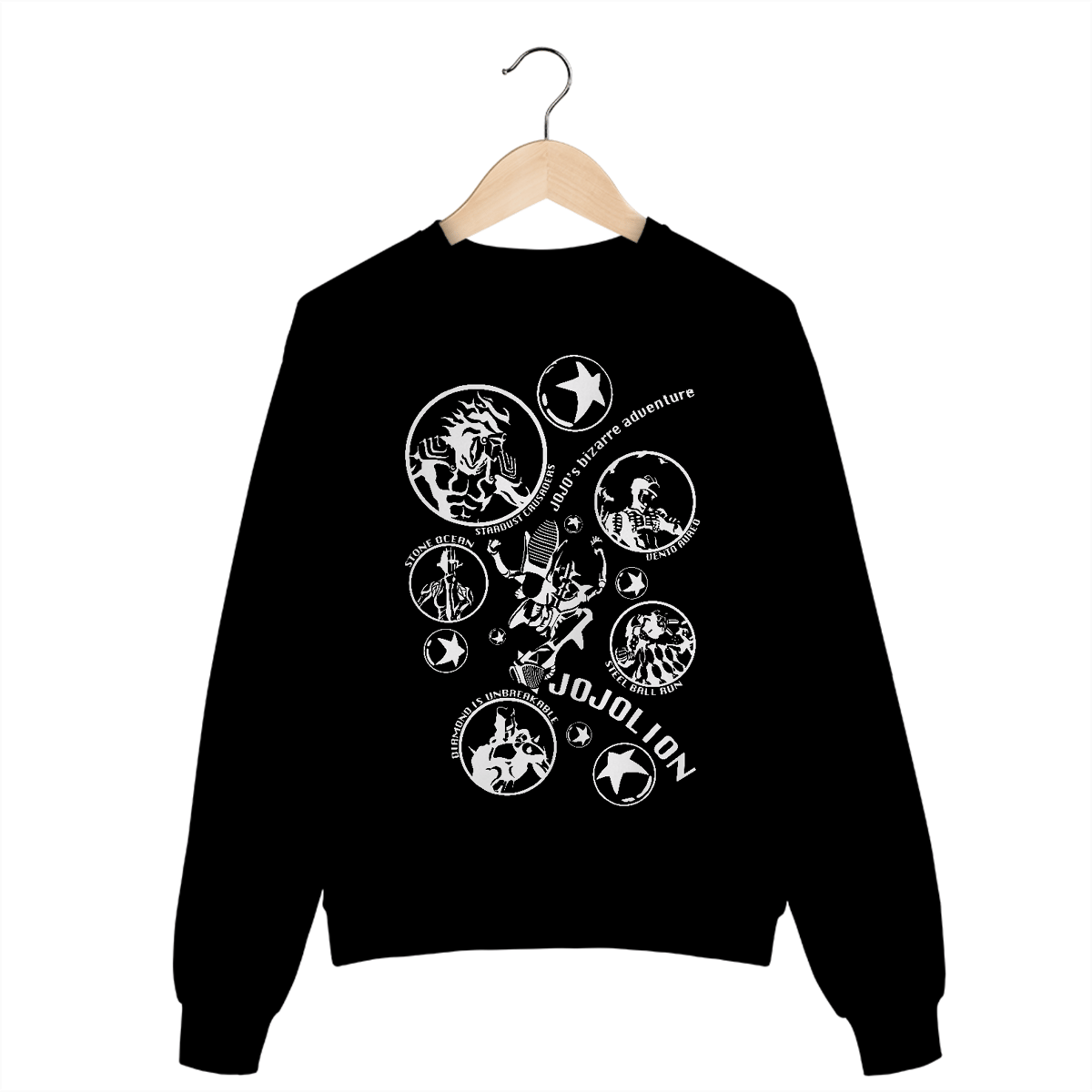 Nome do produto: Moletom Fechado Unisex Joestar Frente 