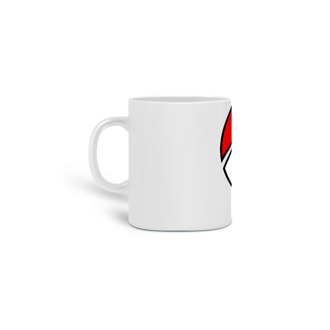 Caneca Porcelanato Personalizada Branco Anime Naruto Uchihas