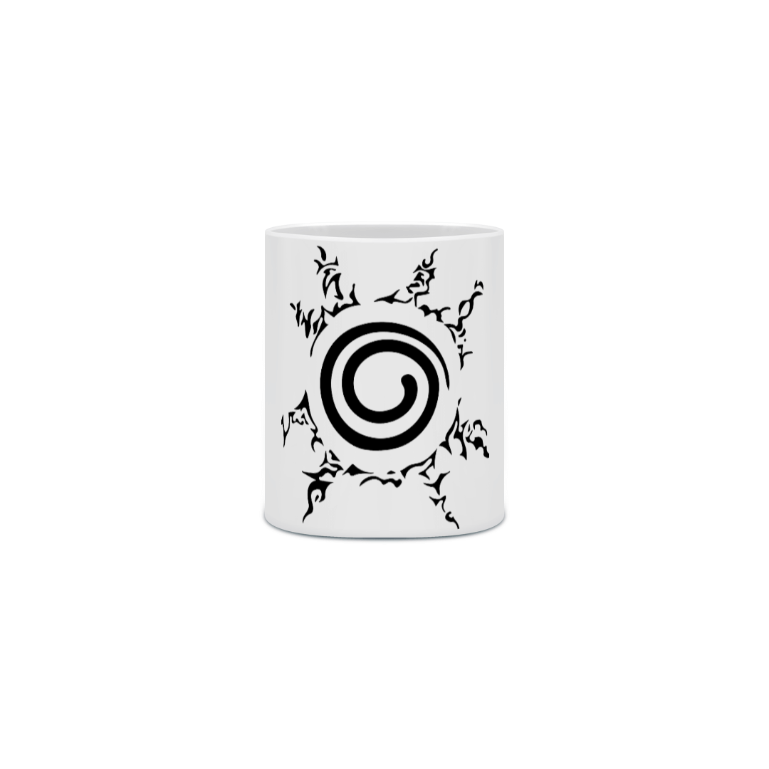 Caneca Porcelanato Personalizada Anime Naruto Selo De Selamento Kurama