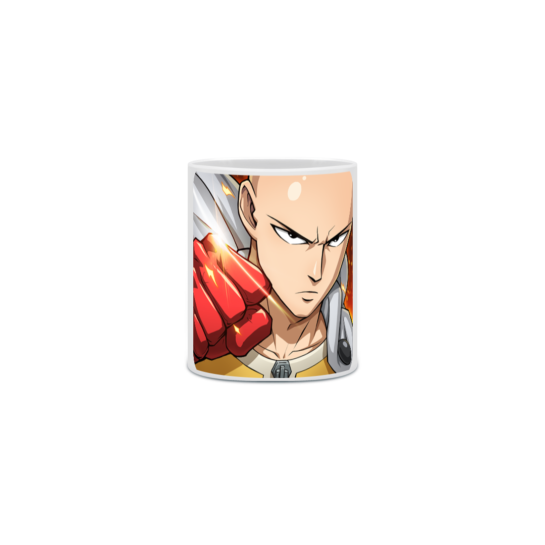 Caneca Porcelanato Personalizada Anime One Punch Man Saitama