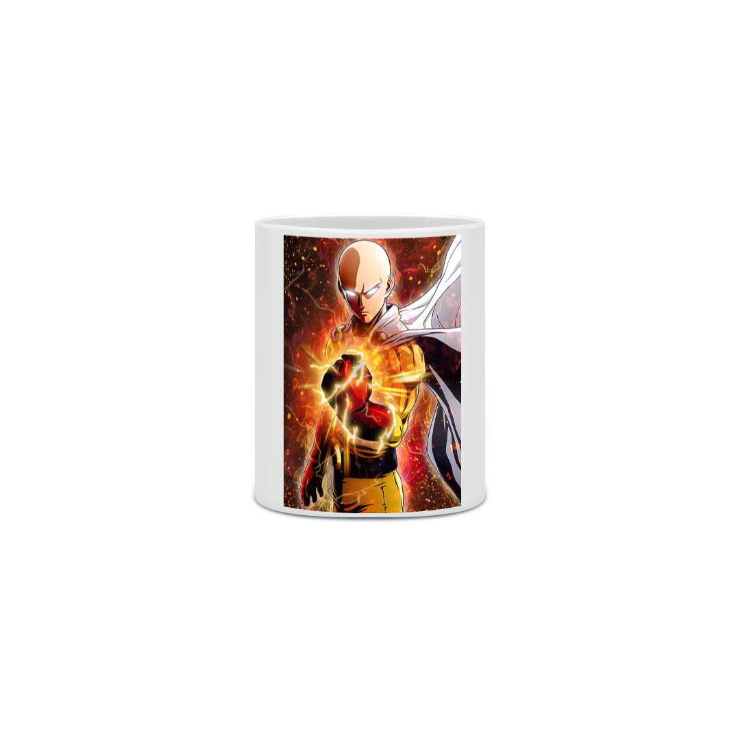 Caneca Porcelanato Personalizada Anime One Punch Man Saitama