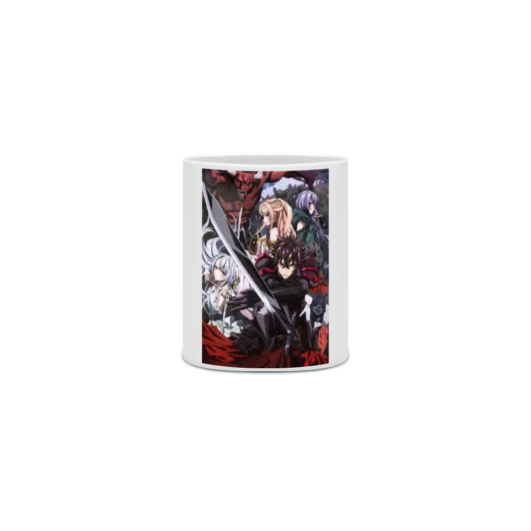 Caneca Porcelanato Personalizada Anime Isekai Cheat Skill Level Up