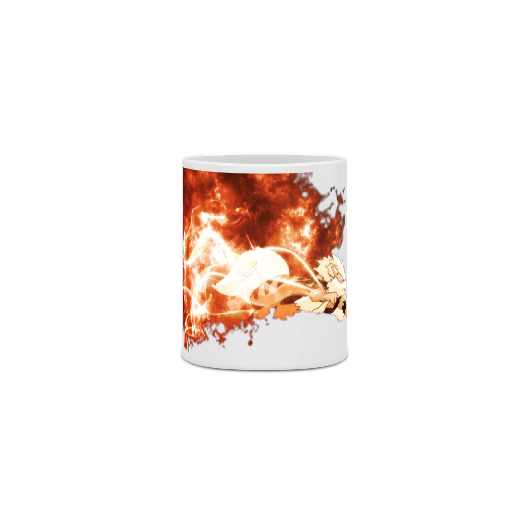 Caneca Porcelanato Personalizada Anime Pokémon Arcanine