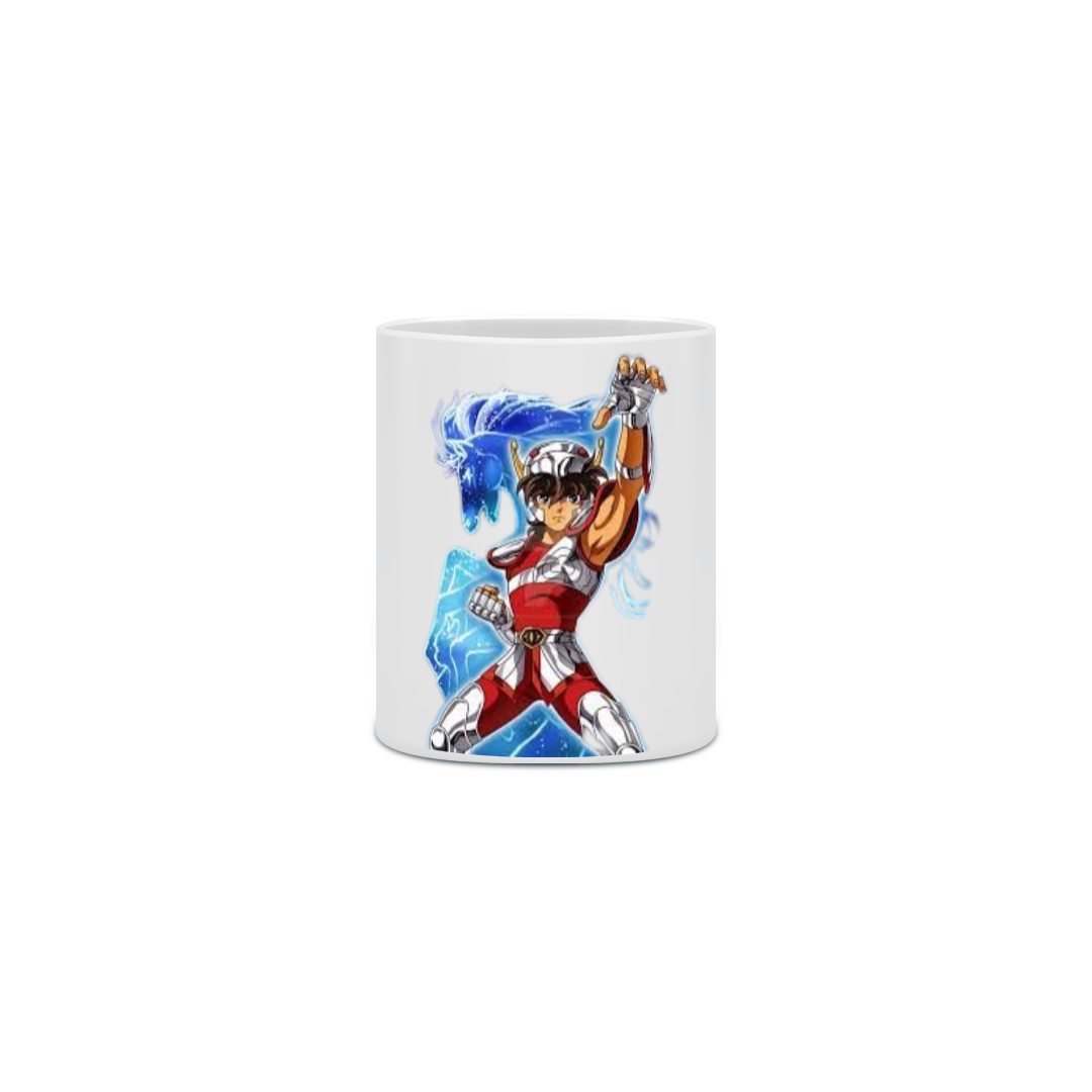 Caneca Porcelanato Personalizada Anime Cavaleiros do Zodíaco Seiya