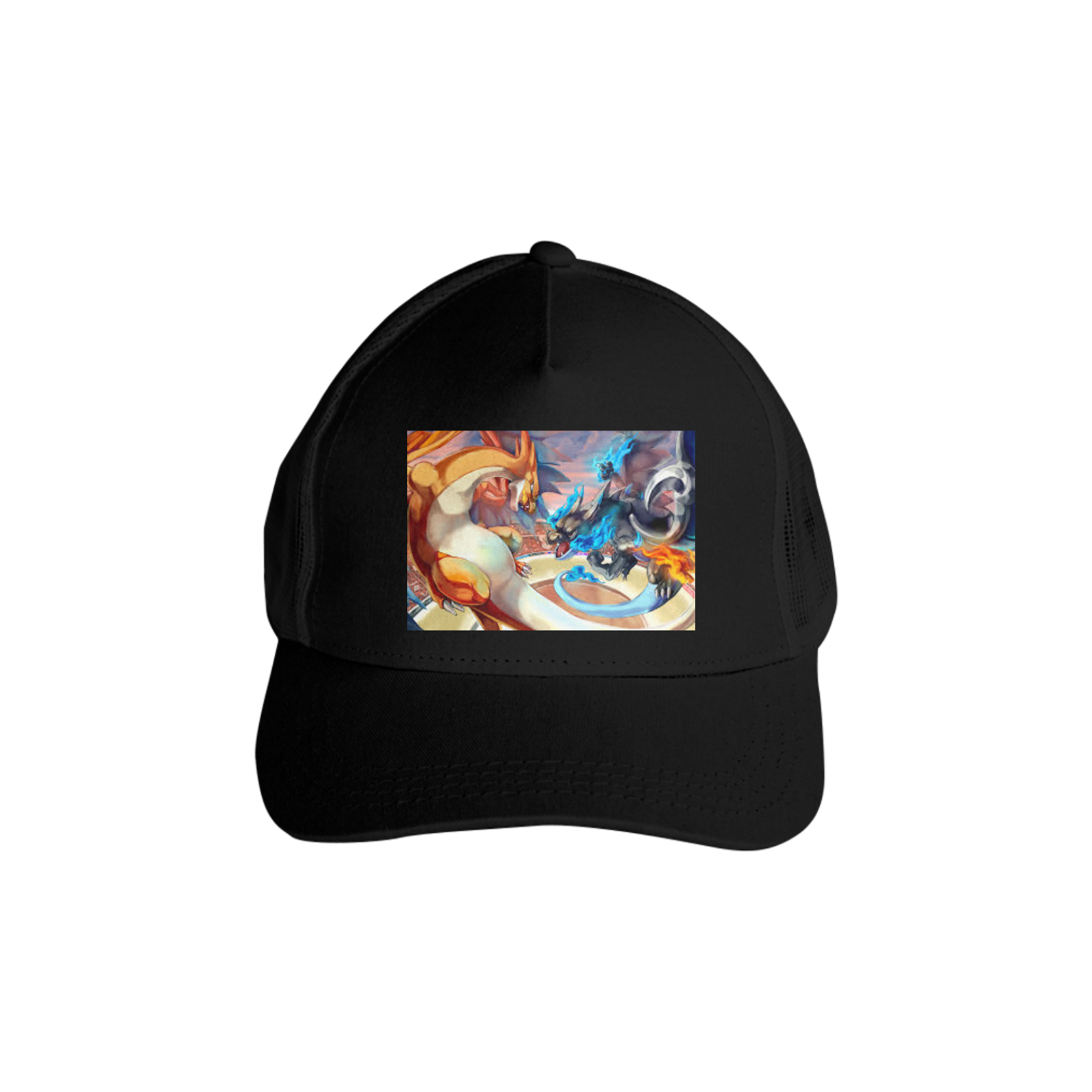 Boné Americano Trucker Anime Pokémon Charizard