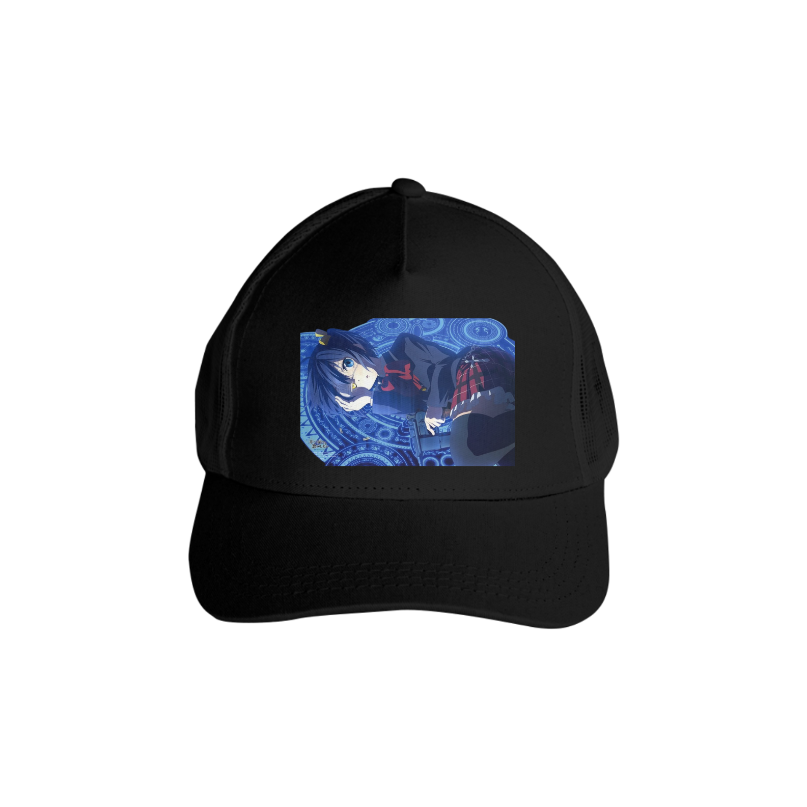 Boné Americano Trucker Aba Curva Anime Rikka Chuunibyou