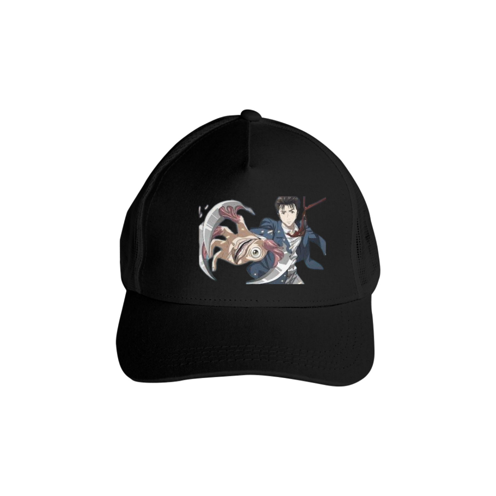 Boné Americano Trucker Aba Curva Anime Parasyte