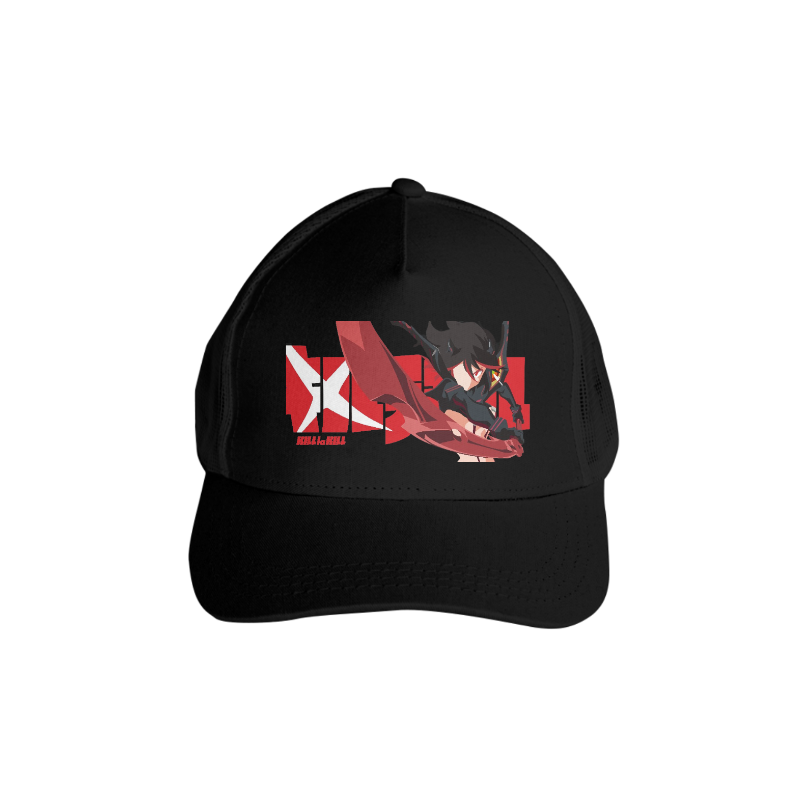 Boné Americano Trucker Aba Curva Anime Kill la Kill