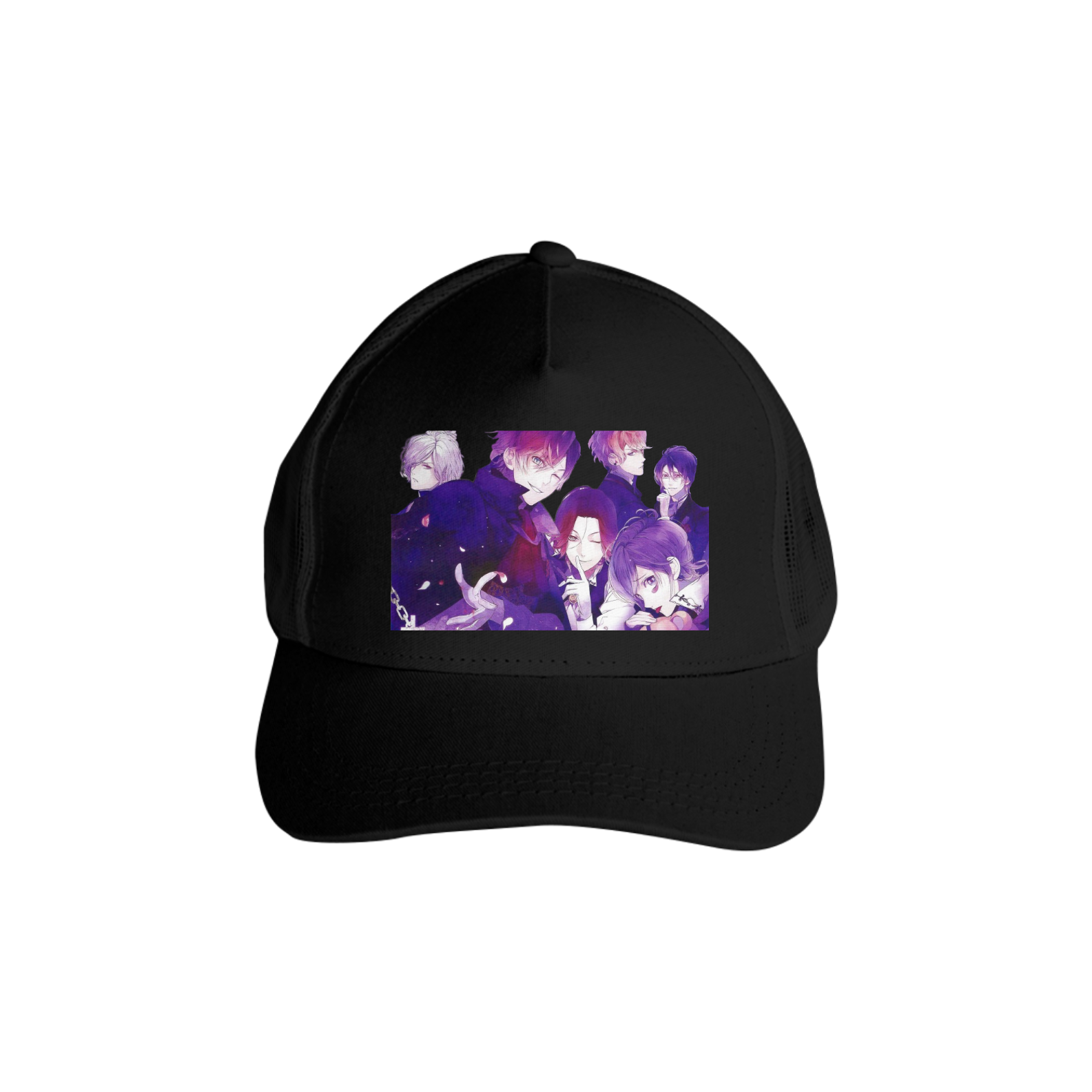 Boné Americano Trucker Aba Curva Anime Diabolik Lovers