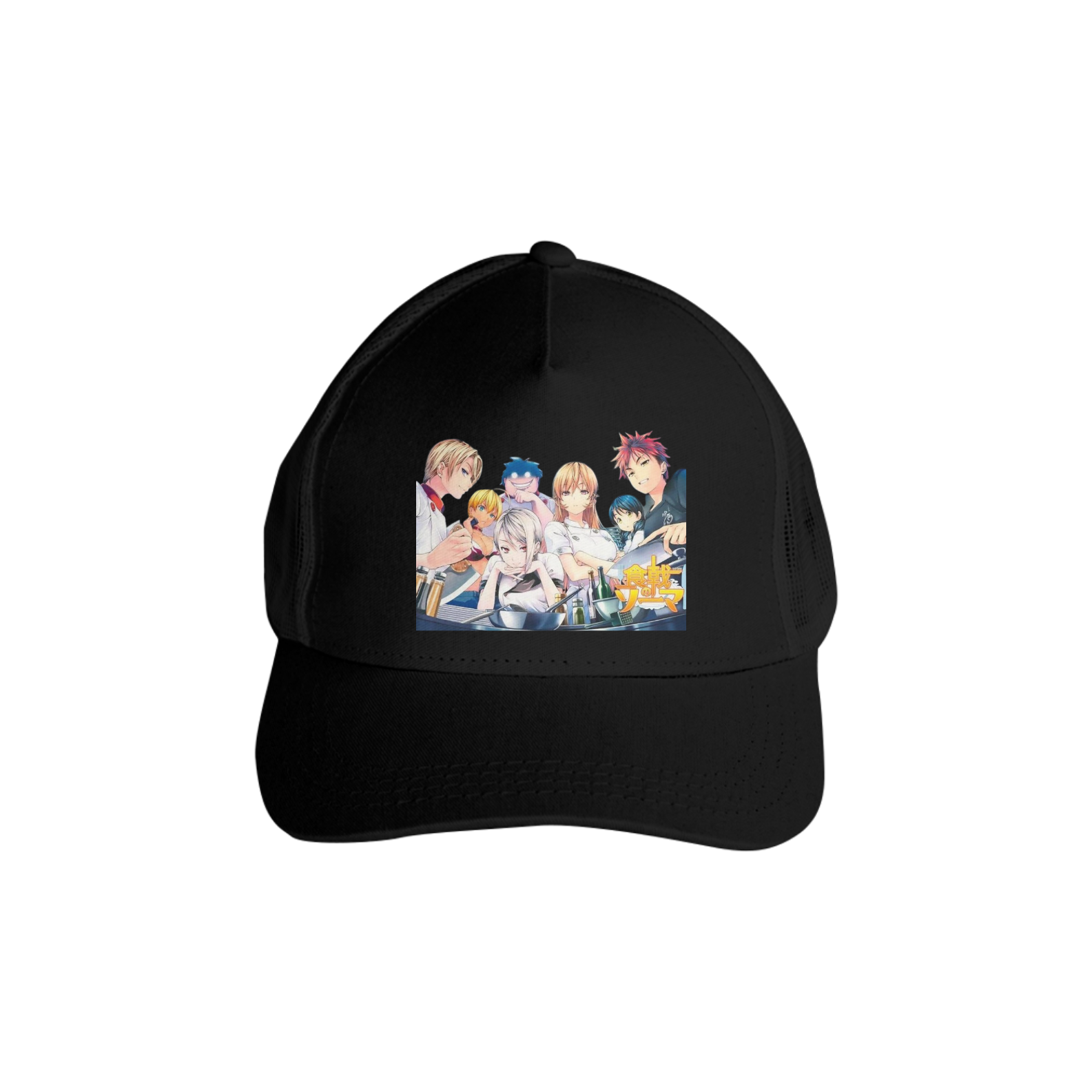 Boné Americano Trucker Aba Curva Anime Shokugeki no Souma