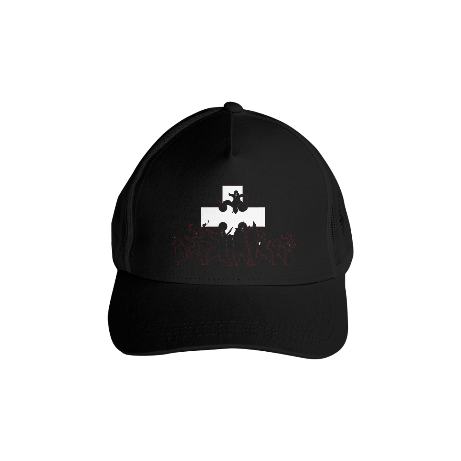 Boné Americano Trucker Aba Curva Fire Force enen no shoubouta