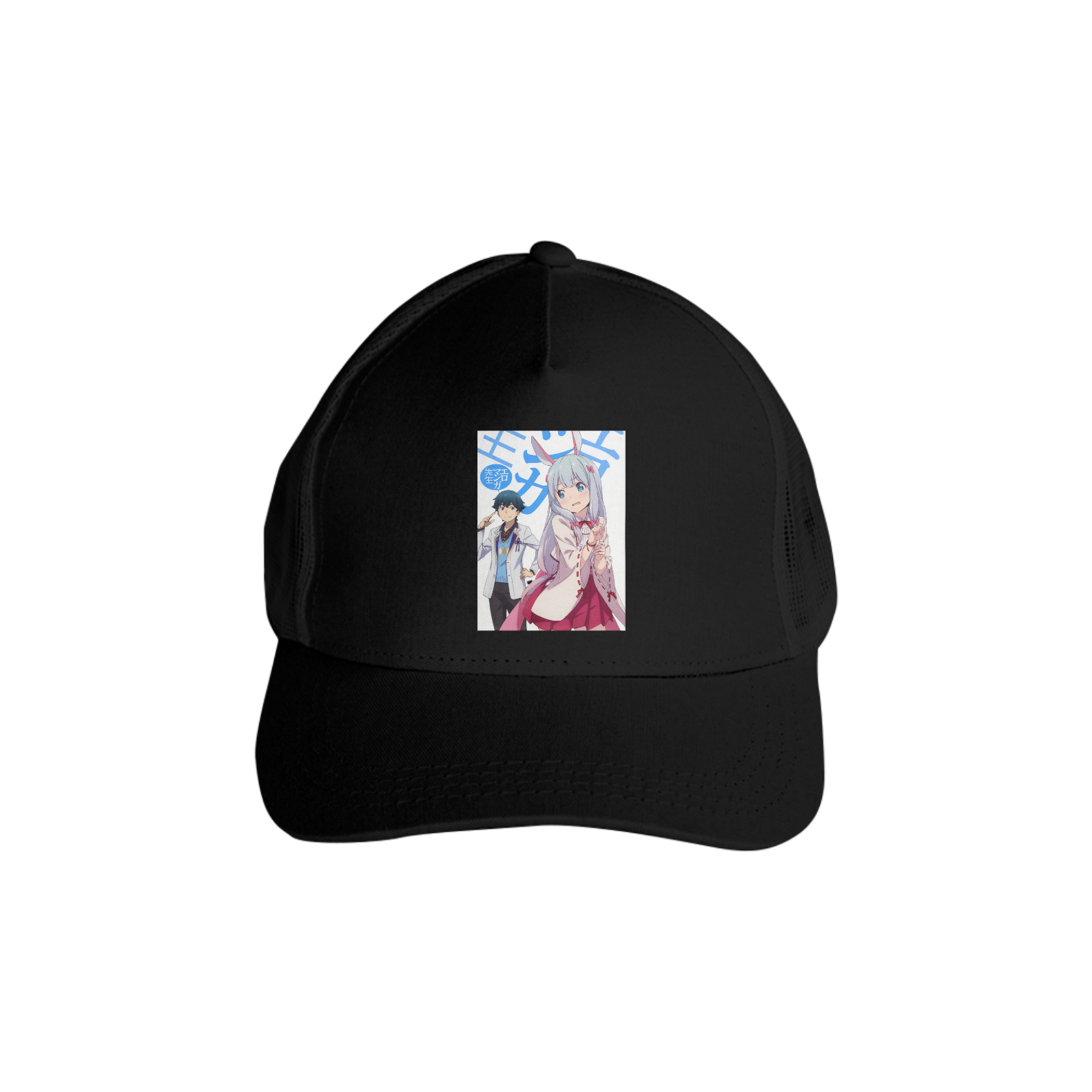 Boné Americano Trucker Aba Curva Anime Eromanga Sensei