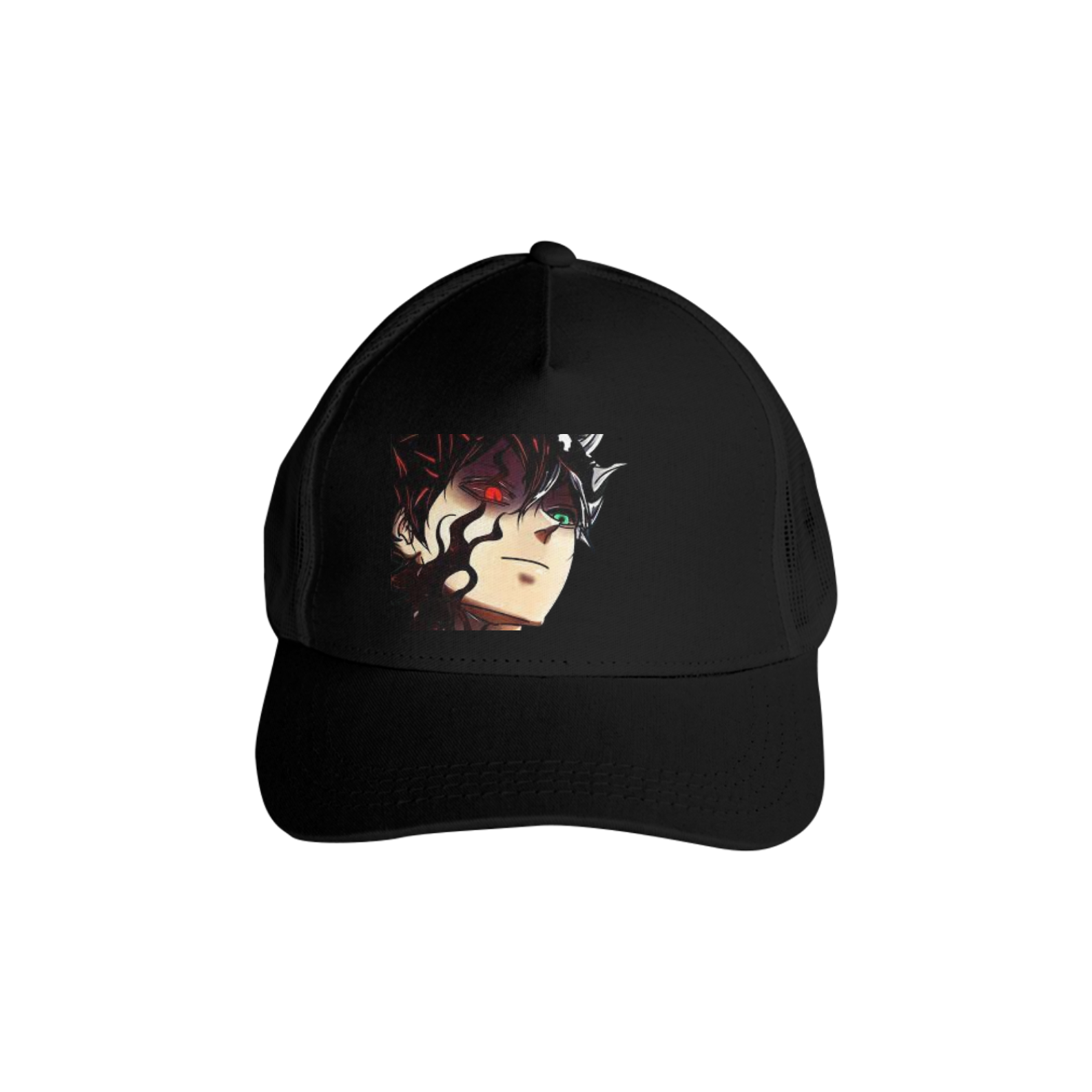 Boné Americano Trucker Aba Curva Anime Black Clover Asta