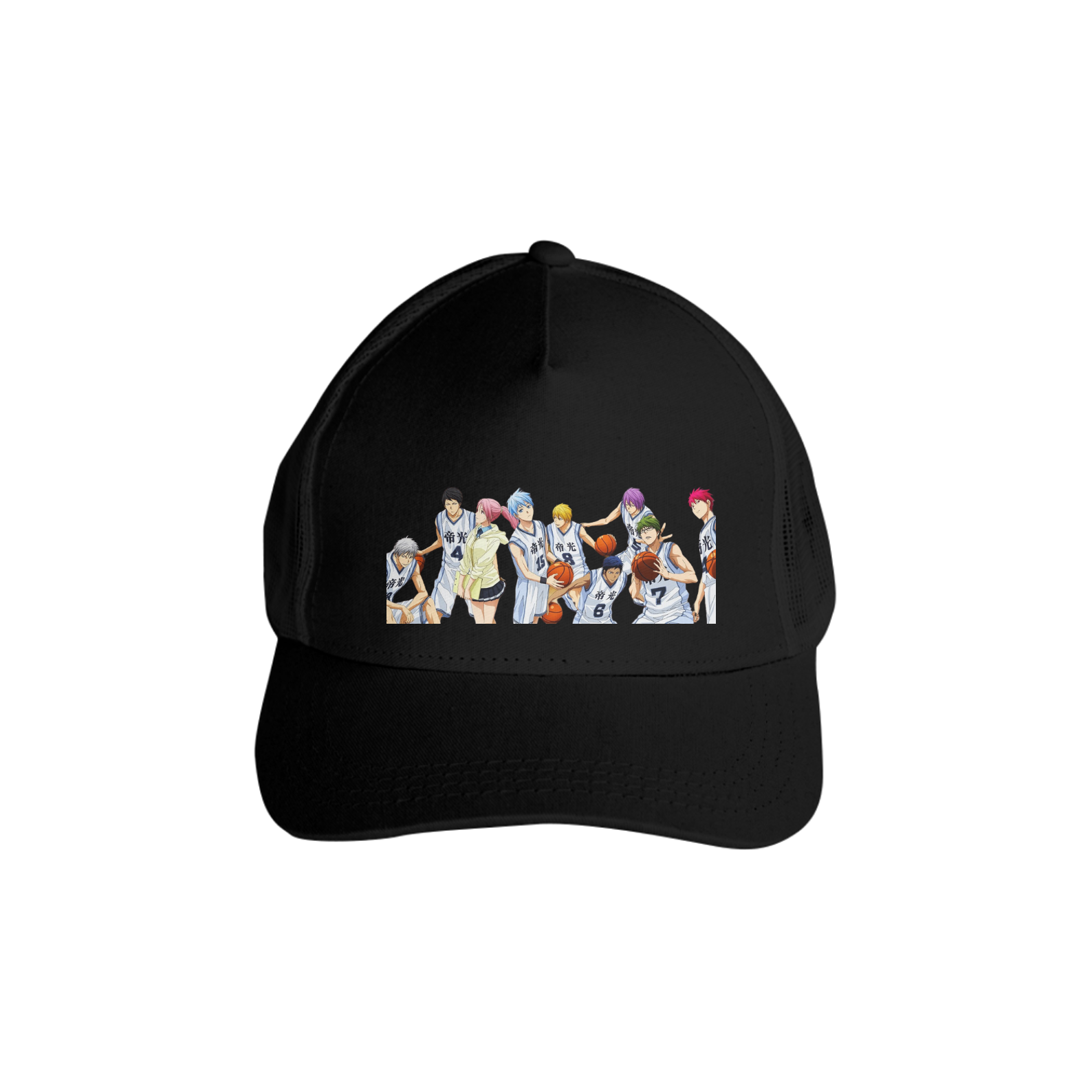 Boné Americano Trucker Aba Curva Anime Kuroko No Basket