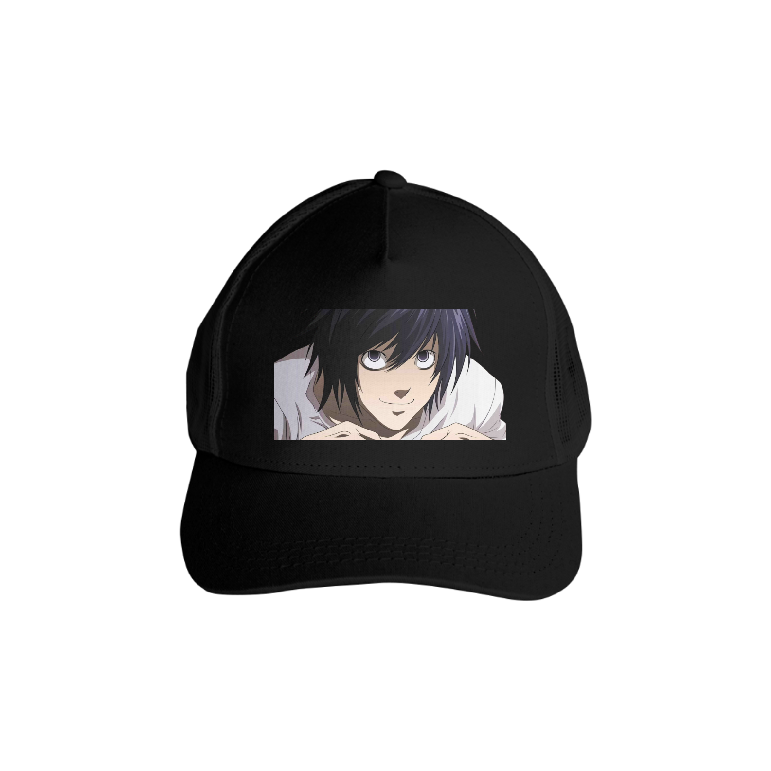 Boné Americano Trucker Aba Curva Anime Death Note L