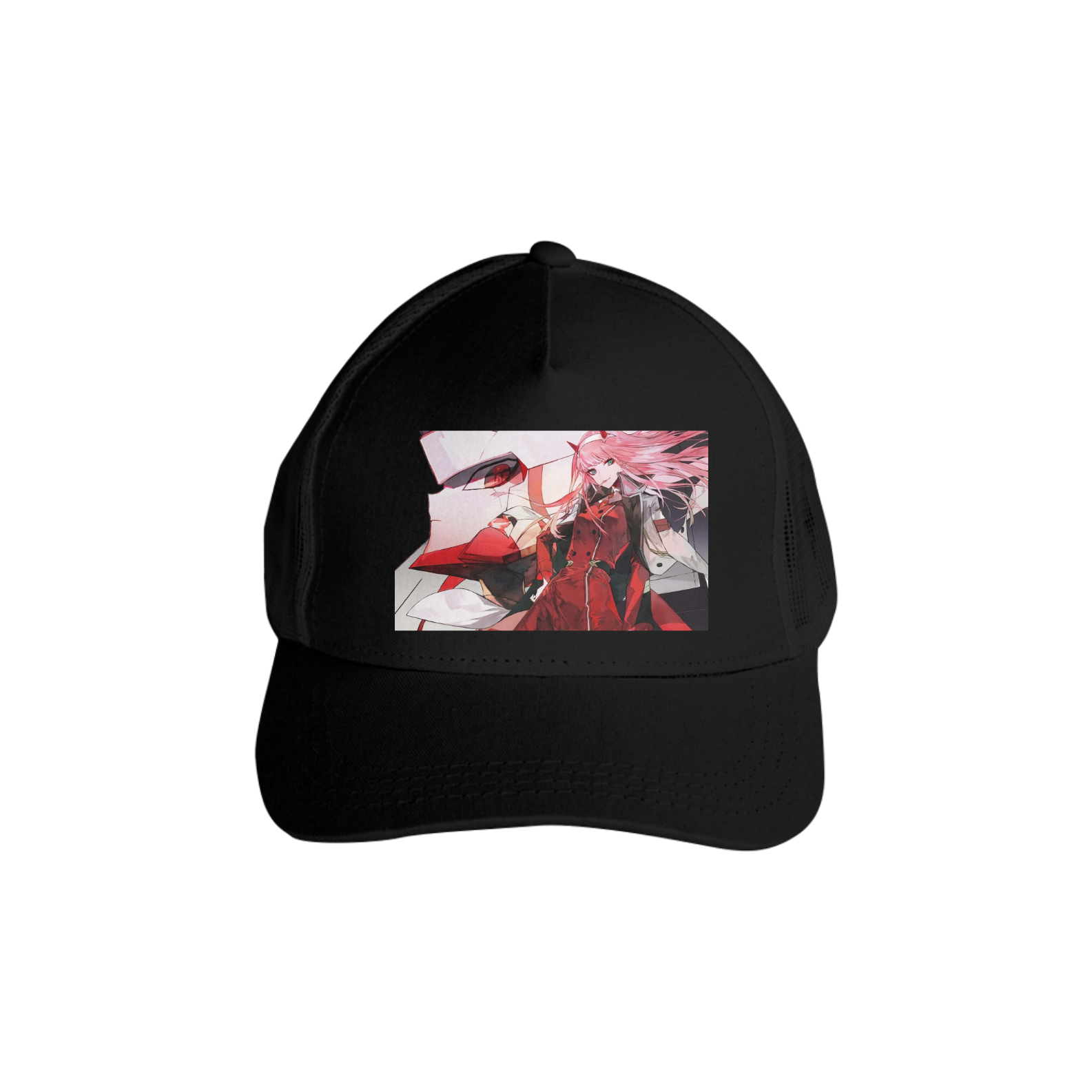 Boné Americano Trucker Aba Curva Anime Darling in Franxx Zero Two