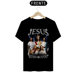 Nome do produto Camiseta Masculina Bootleg - Jesus Ressuscitou