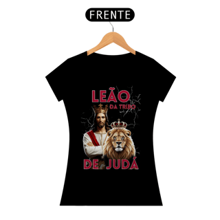 Nome do produto Camiseta Feminina Bootleg - Leão da Tribo de Judá