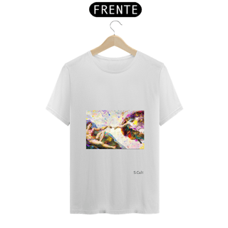 T-Shirt Coleção Abstrato Colors - A Criação de Adão-  Michelangelo Buonarroti