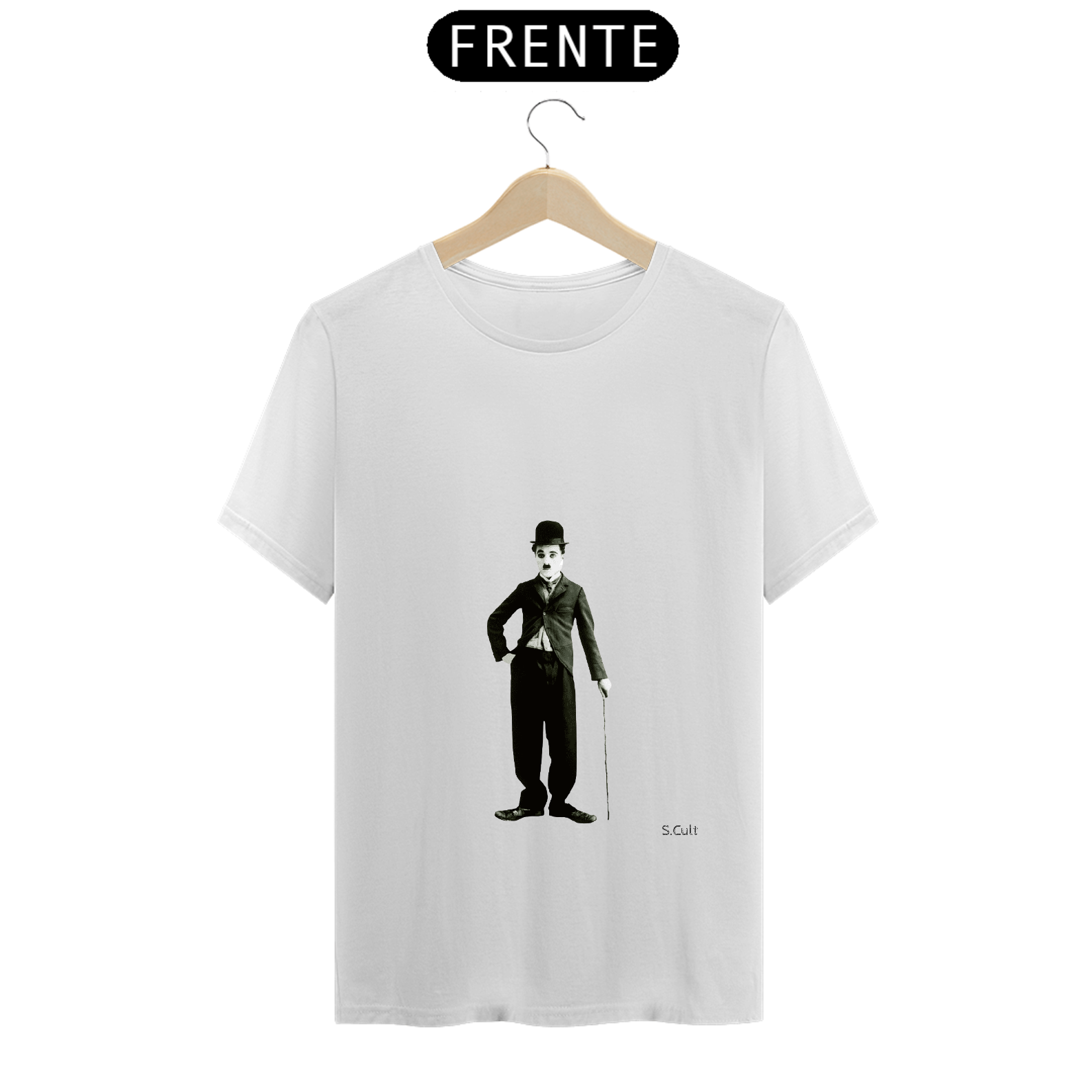 T-Shirt - Coleção Cinema - Estampa Charlie Chaplin