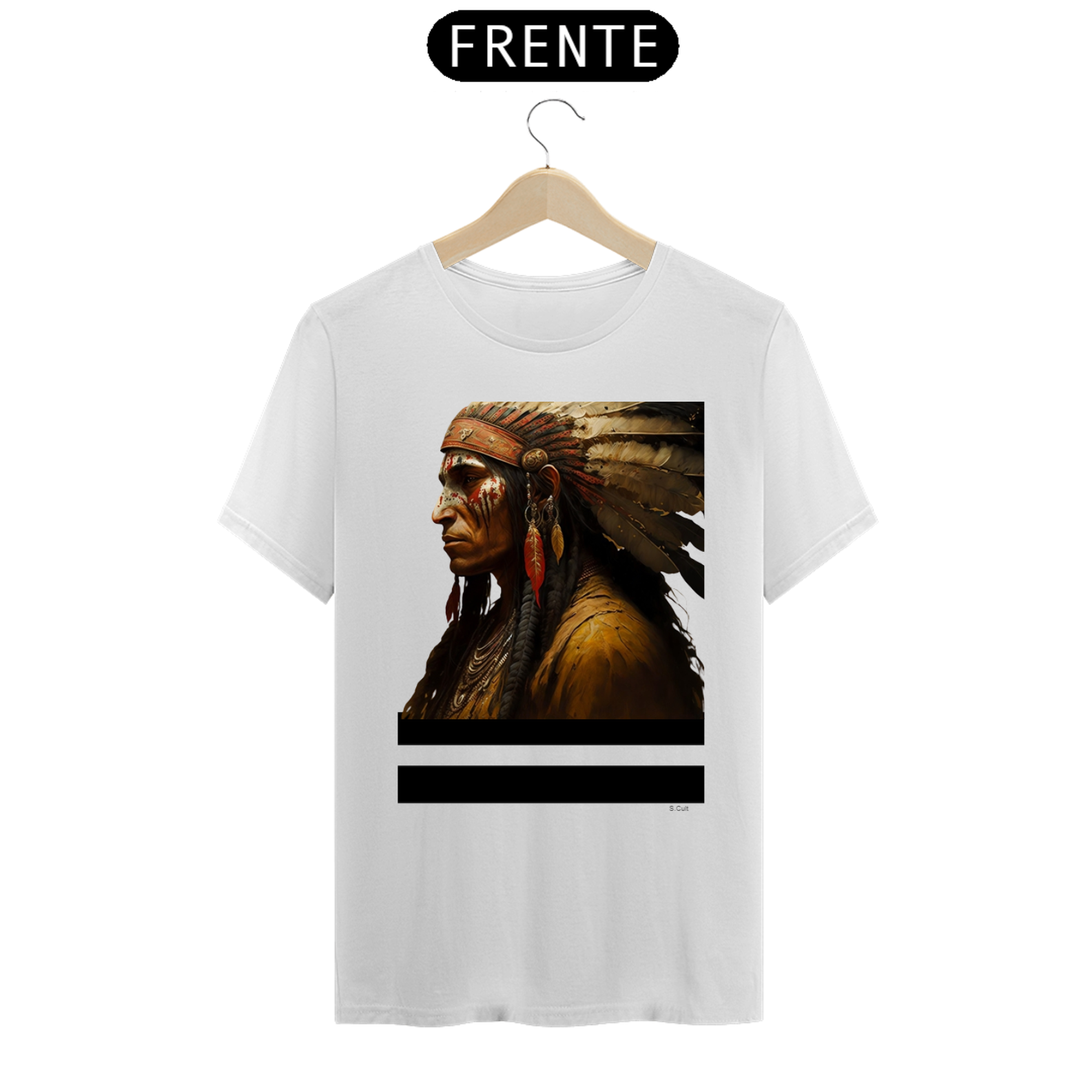 T.Shirt Coleção Etnias- Ref.Nativo Americano - Apache IA