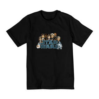 Coleção Star Wars - Camiseta infantil 10 a 14 anos - Personagens