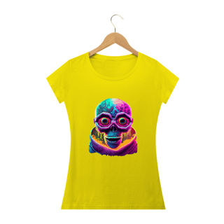 Nome do produto Camiseta Baby Long Caveira Alienígena Alucinógena Colection