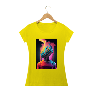 Nome do produto Camiseta Baby Long Nem Bateu Alucinógena Colection