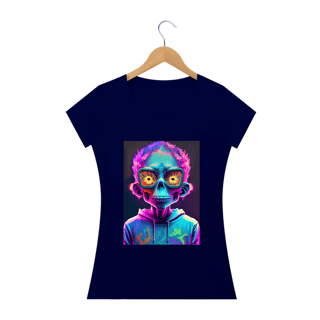 Nome do produto Camiseta Baby Long Caveira Transcendente Alucinógena Colection